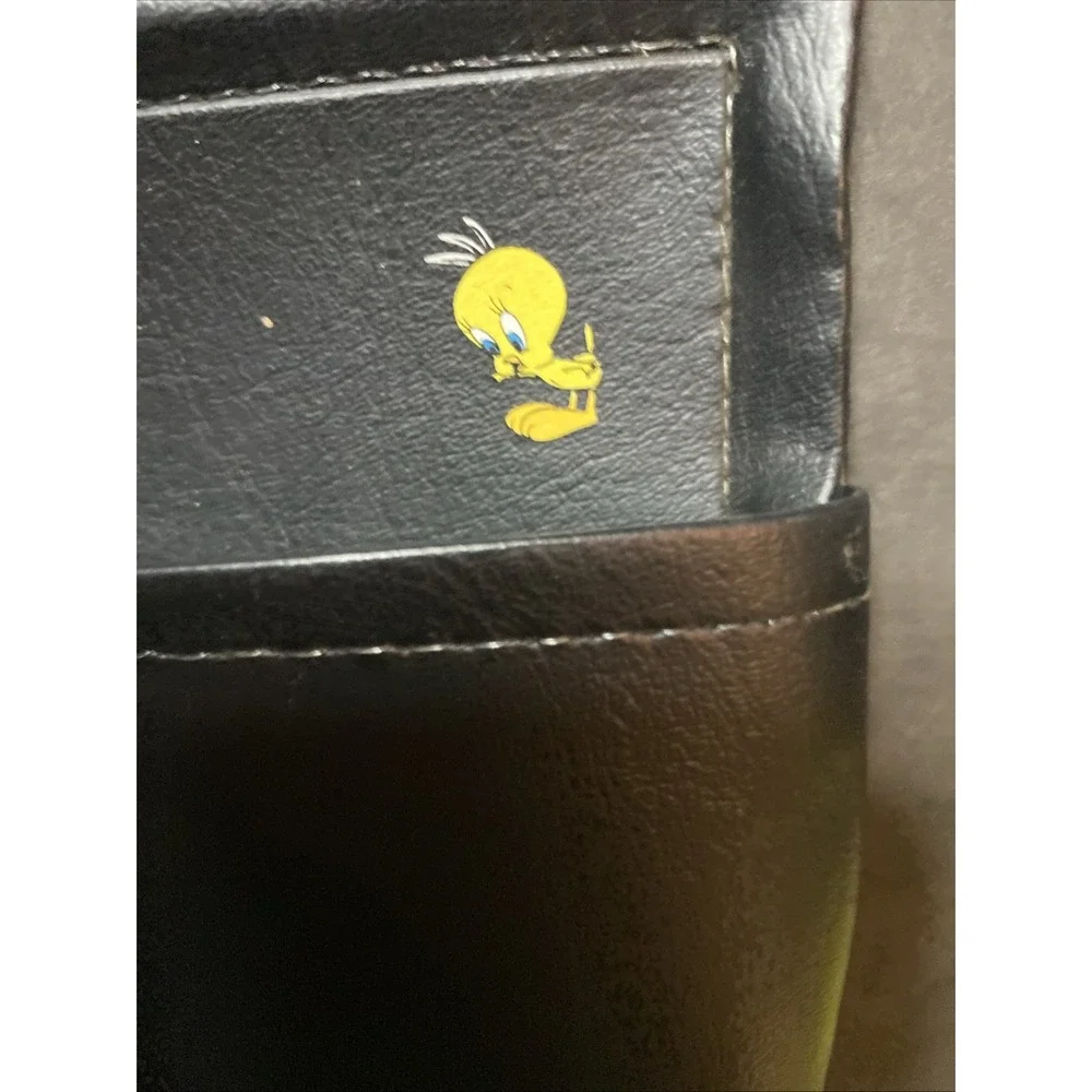 1997 Warner Bros Sylvester Tweety Car Pocket Litter Bag Black F1